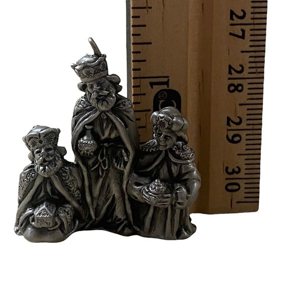 Hallmark Keepsake Miniature Ornaments The Nativity Series 1999 Fine Pewter - Picture 7 of 7